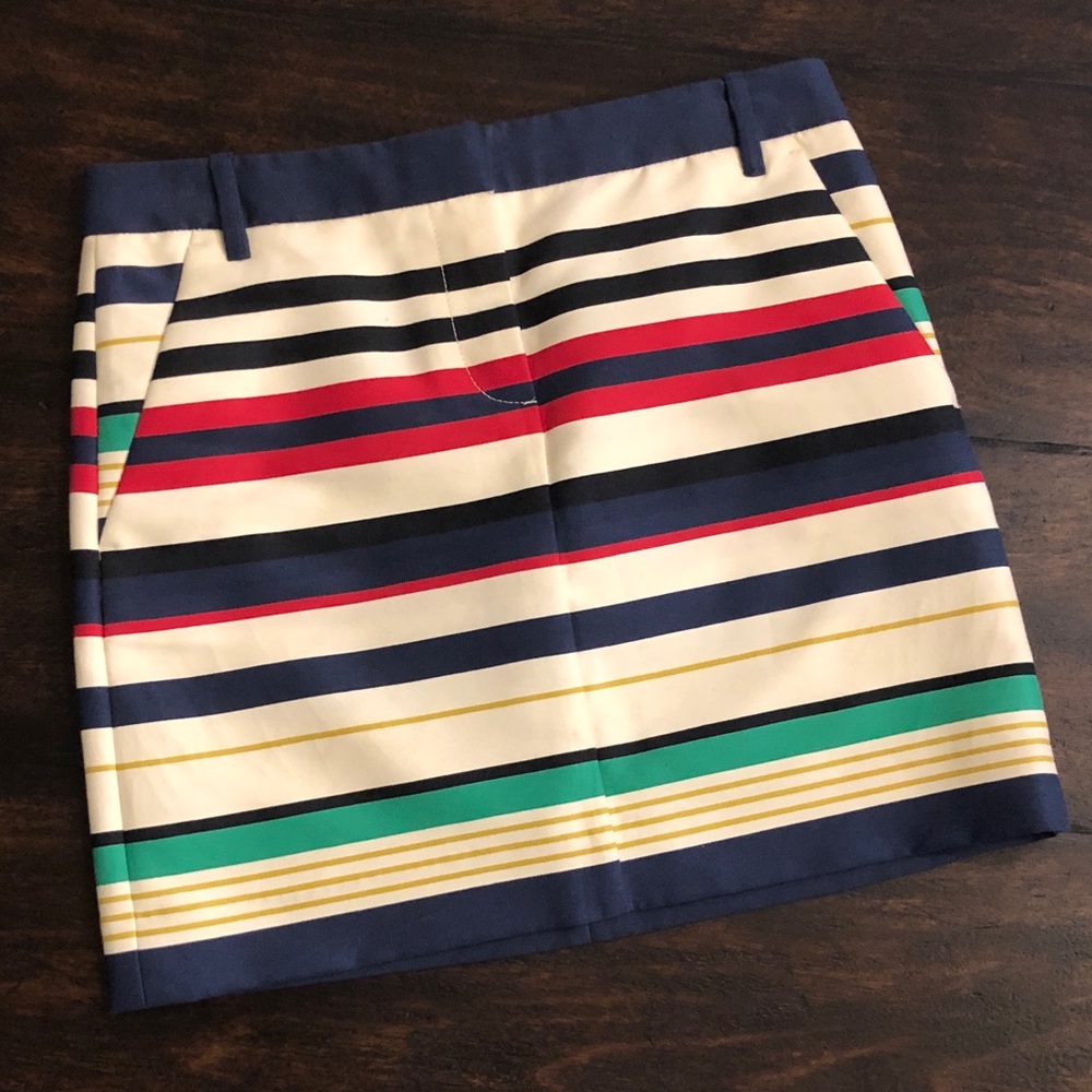 J Crew Striped Skirt - Picture 2 of 4